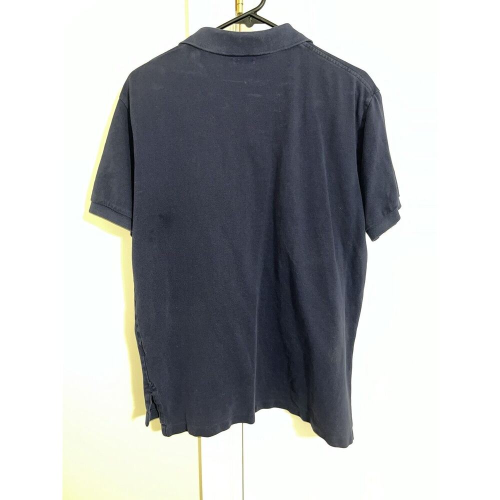 Polo Ralph Lauren Polo Shirt Size L Short Sleeve Navy Blue Cotton Golf Pony - Picture 2 of 8